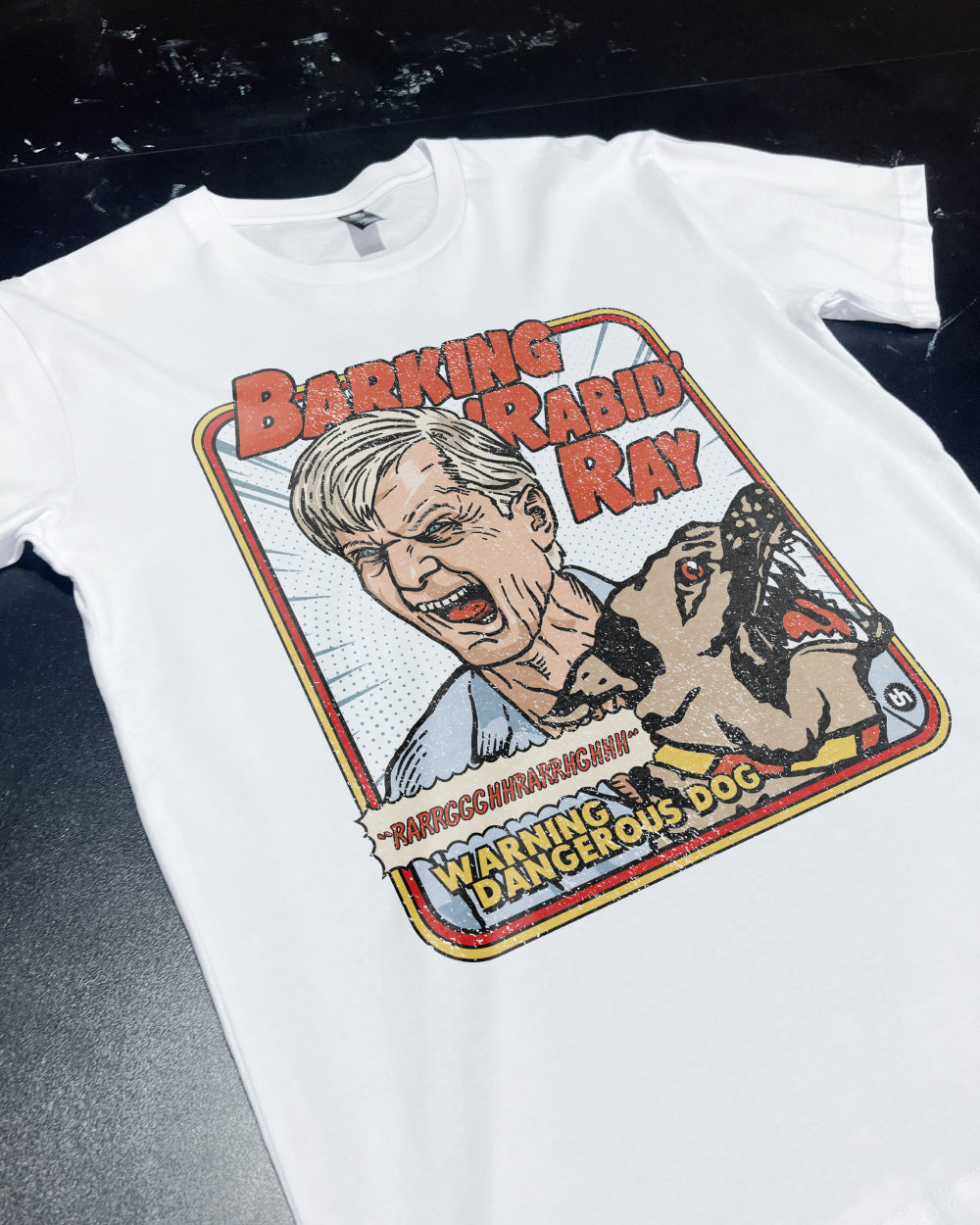 Barking Rabid Ray T-Shirt Australia Online #colour_white